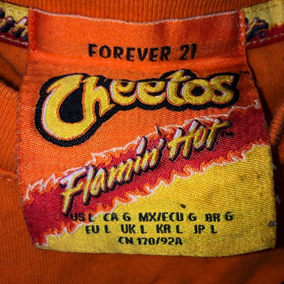 Forever 21 hot cheetos crop top shirt - Picture 2 of 2